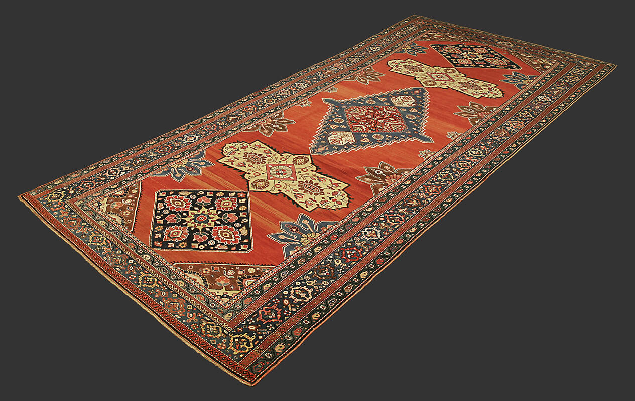 Tapis Caucasien Antique Karabakh (Qarabağ) Soie Mixte n°:17728421